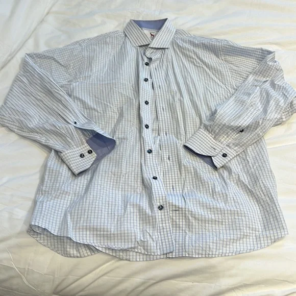lorenzo uomo trim fit dress shirt Alexander in Grey Cashmere Shirt 16 34/35 main image 1